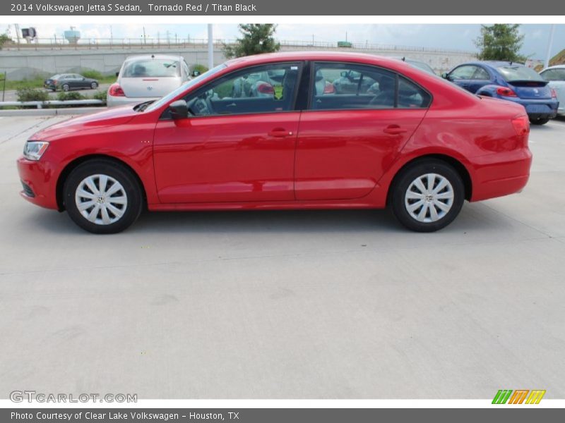 Tornado Red / Titan Black 2014 Volkswagen Jetta S Sedan