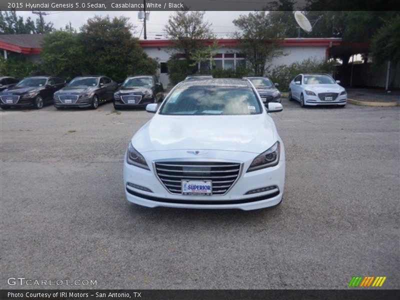 Casablanca White / Black 2015 Hyundai Genesis 5.0 Sedan