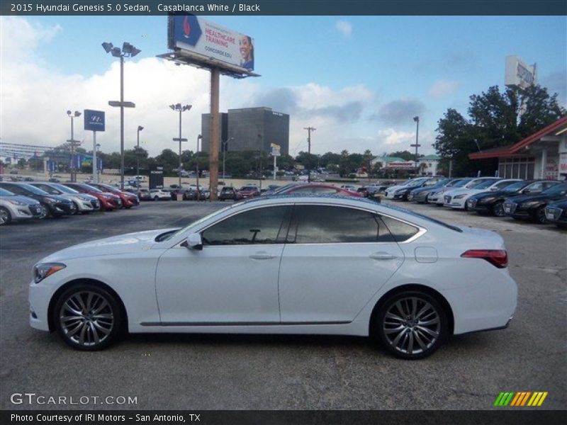 Casablanca White / Black 2015 Hyundai Genesis 5.0 Sedan