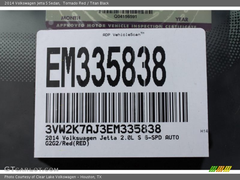 Tornado Red / Titan Black 2014 Volkswagen Jetta S Sedan
