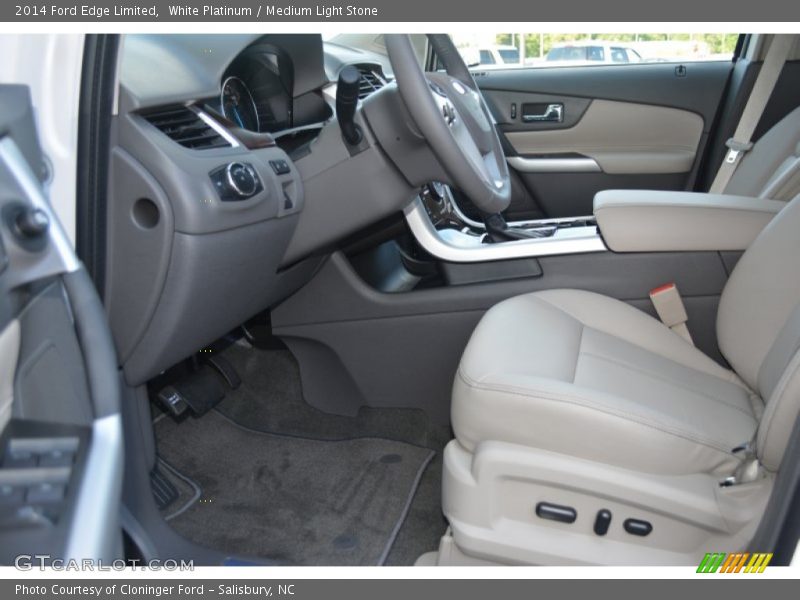 White Platinum / Medium Light Stone 2014 Ford Edge Limited
