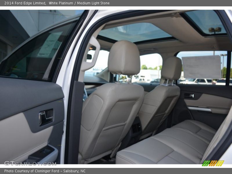White Platinum / Medium Light Stone 2014 Ford Edge Limited