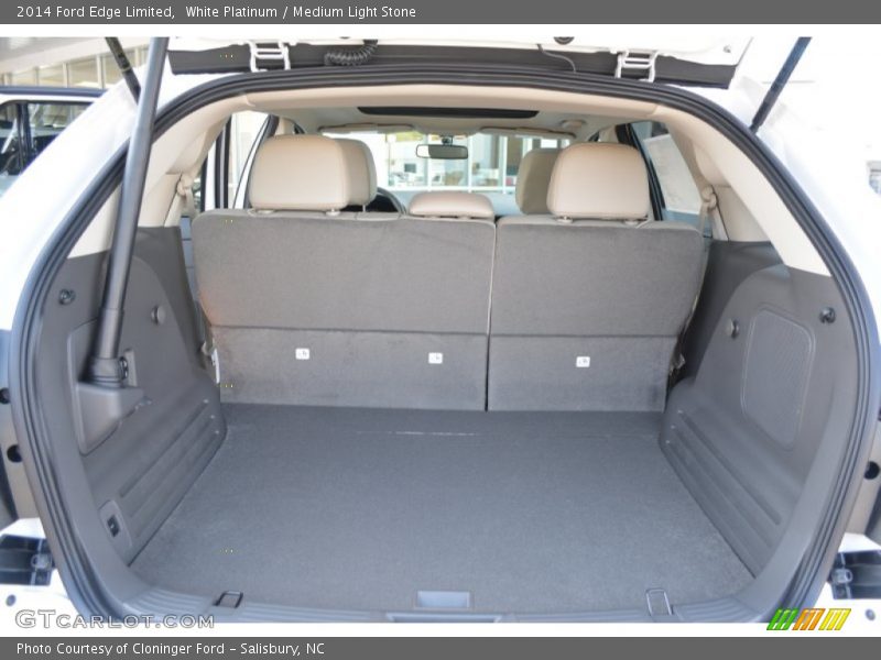 White Platinum / Medium Light Stone 2014 Ford Edge Limited