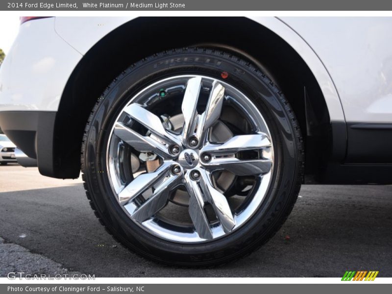 White Platinum / Medium Light Stone 2014 Ford Edge Limited