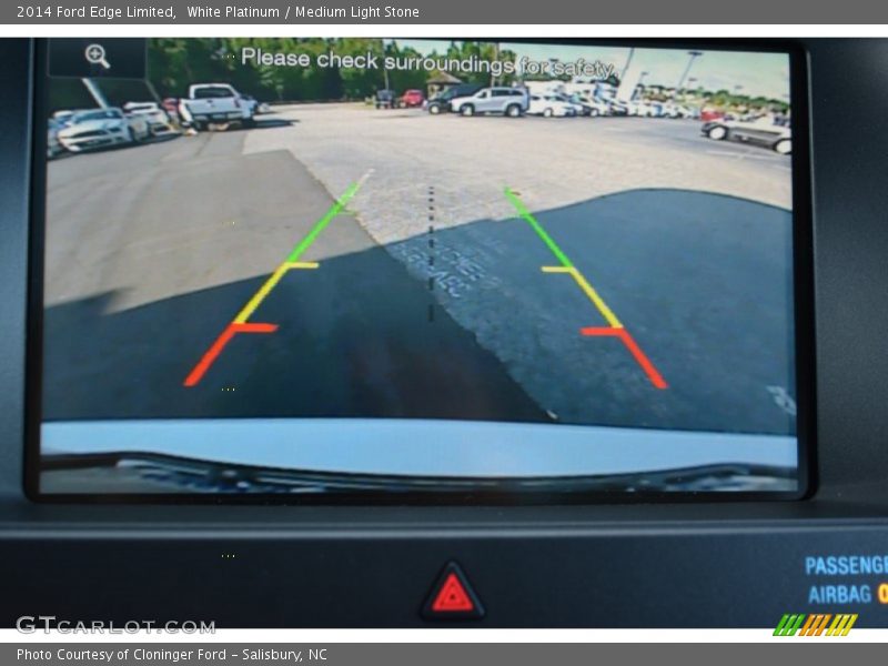 White Platinum / Medium Light Stone 2014 Ford Edge Limited