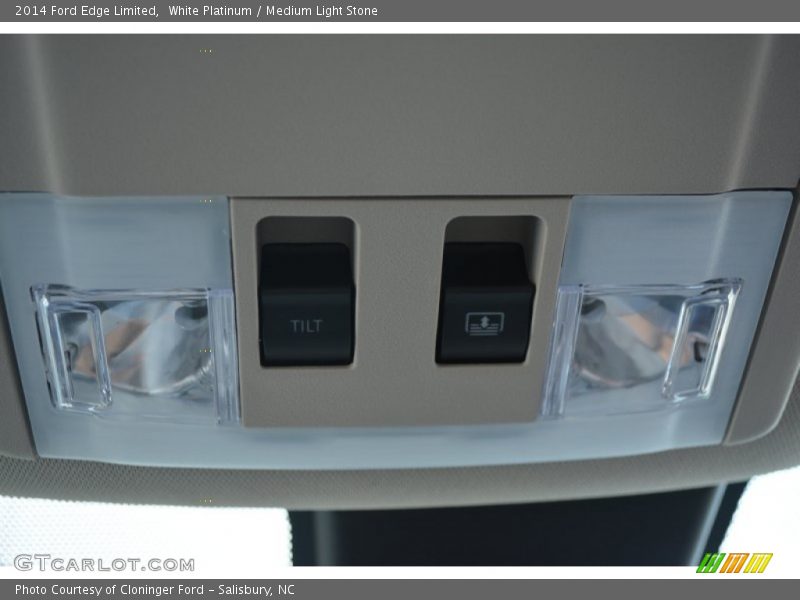 White Platinum / Medium Light Stone 2014 Ford Edge Limited