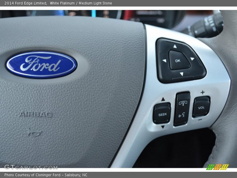White Platinum / Medium Light Stone 2014 Ford Edge Limited