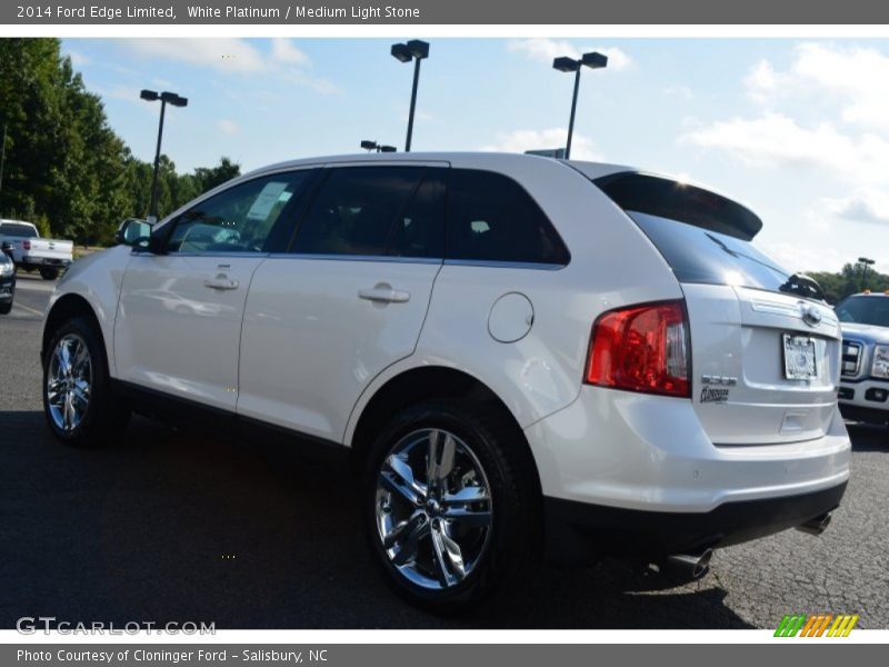 White Platinum / Medium Light Stone 2014 Ford Edge Limited