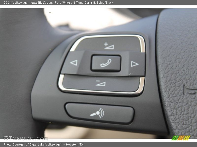 Pure White / 2 Tone Cornsilk Beige/Black 2014 Volkswagen Jetta SEL Sedan