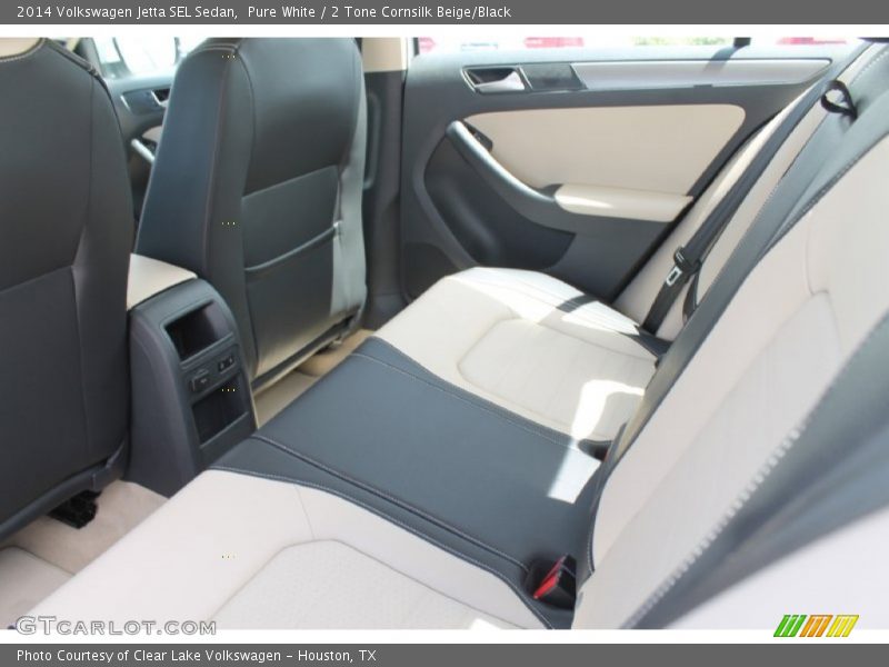 Pure White / 2 Tone Cornsilk Beige/Black 2014 Volkswagen Jetta SEL Sedan