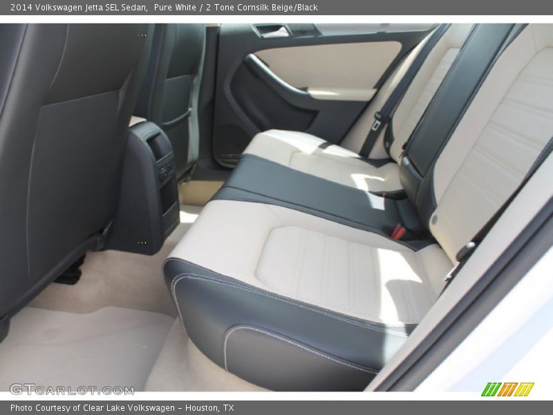 Pure White / 2 Tone Cornsilk Beige/Black 2014 Volkswagen Jetta SEL Sedan
