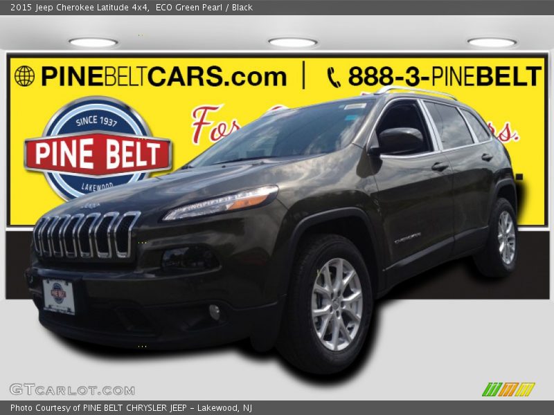 ECO Green Pearl / Black 2015 Jeep Cherokee Latitude 4x4