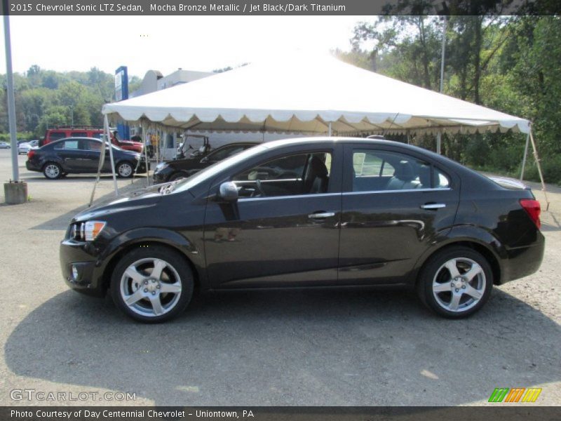 Mocha Bronze Metallic / Jet Black/Dark Titanium 2015 Chevrolet Sonic LTZ Sedan