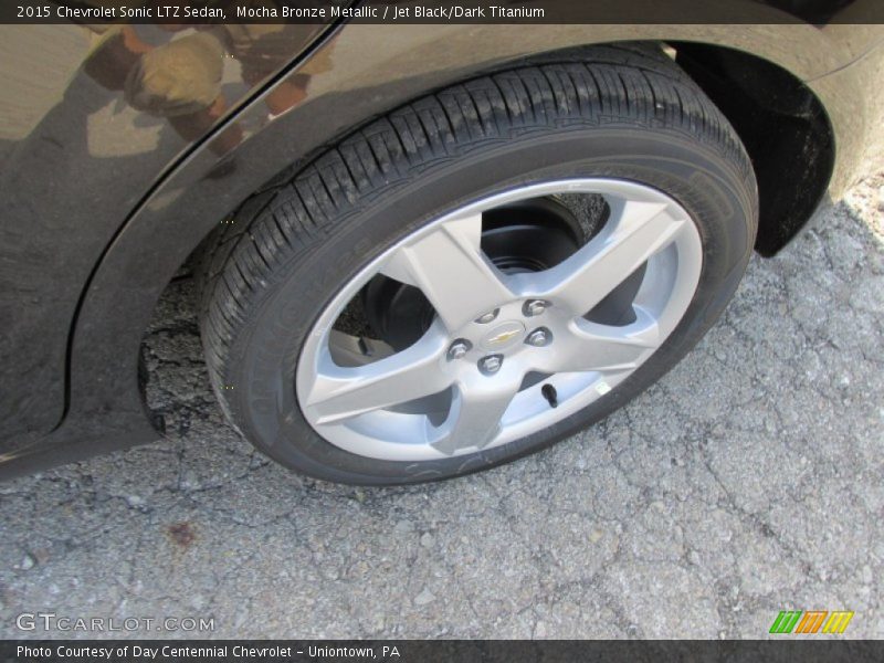 Mocha Bronze Metallic / Jet Black/Dark Titanium 2015 Chevrolet Sonic LTZ Sedan