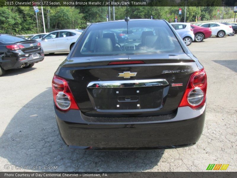Mocha Bronze Metallic / Jet Black/Dark Titanium 2015 Chevrolet Sonic LTZ Sedan