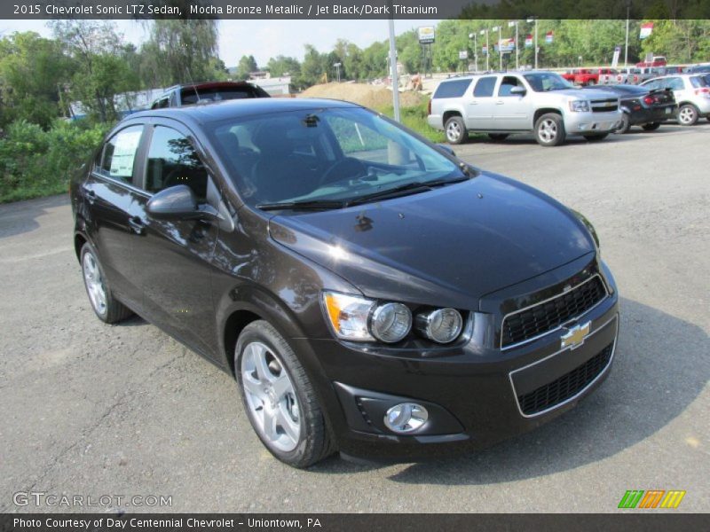 Mocha Bronze Metallic / Jet Black/Dark Titanium 2015 Chevrolet Sonic LTZ Sedan