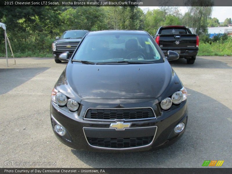 Mocha Bronze Metallic / Jet Black/Dark Titanium 2015 Chevrolet Sonic LTZ Sedan