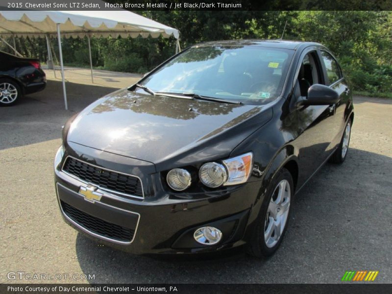 Mocha Bronze Metallic / Jet Black/Dark Titanium 2015 Chevrolet Sonic LTZ Sedan