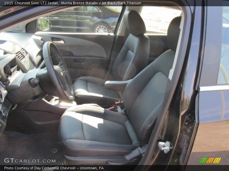 Mocha Bronze Metallic / Jet Black/Dark Titanium 2015 Chevrolet Sonic LTZ Sedan