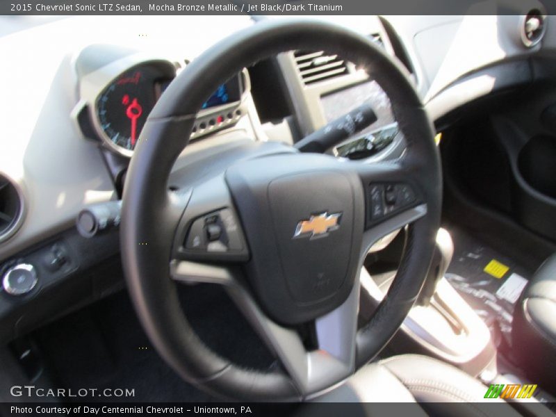 Mocha Bronze Metallic / Jet Black/Dark Titanium 2015 Chevrolet Sonic LTZ Sedan