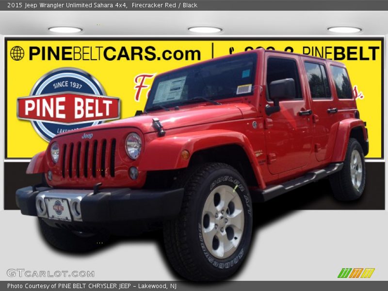 Firecracker Red / Black 2015 Jeep Wrangler Unlimited Sahara 4x4