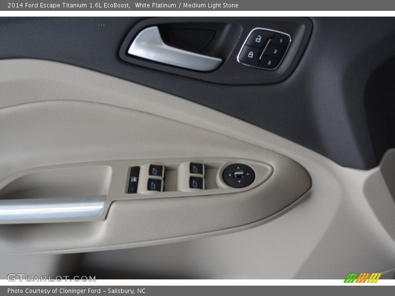 White Platinum / Medium Light Stone 2014 Ford Escape Titanium 1.6L EcoBoost