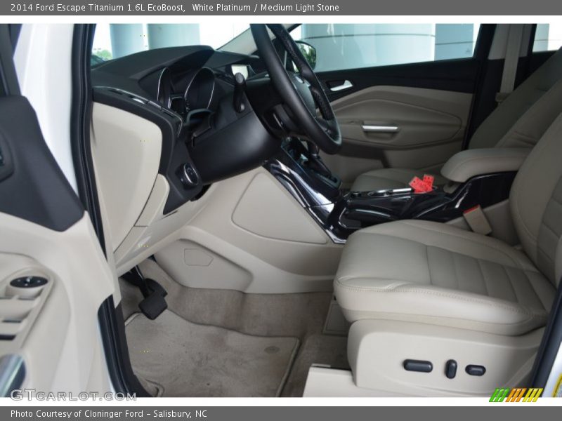 White Platinum / Medium Light Stone 2014 Ford Escape Titanium 1.6L EcoBoost