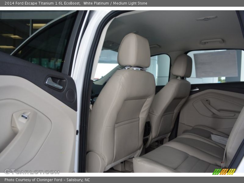 White Platinum / Medium Light Stone 2014 Ford Escape Titanium 1.6L EcoBoost