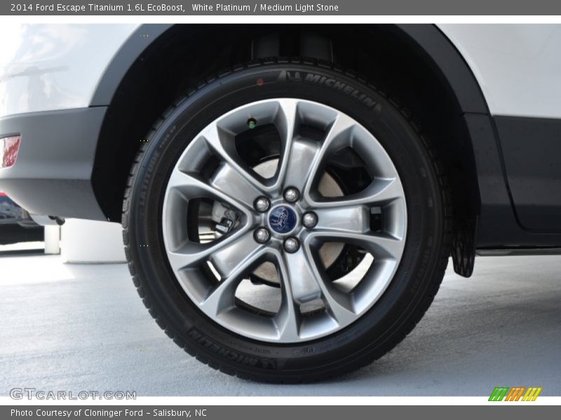 White Platinum / Medium Light Stone 2014 Ford Escape Titanium 1.6L EcoBoost