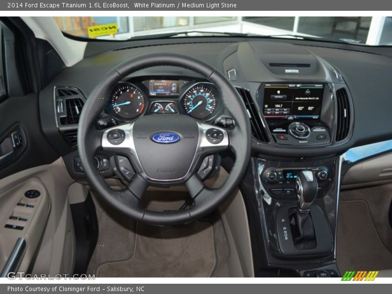 White Platinum / Medium Light Stone 2014 Ford Escape Titanium 1.6L EcoBoost