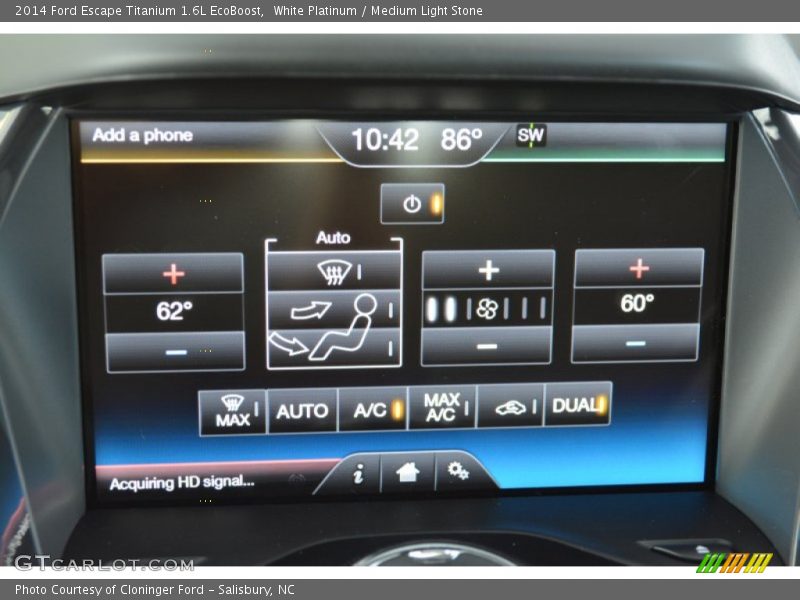 White Platinum / Medium Light Stone 2014 Ford Escape Titanium 1.6L EcoBoost