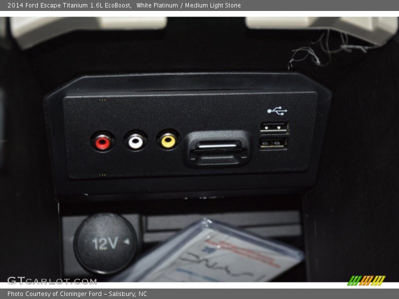 White Platinum / Medium Light Stone 2014 Ford Escape Titanium 1.6L EcoBoost