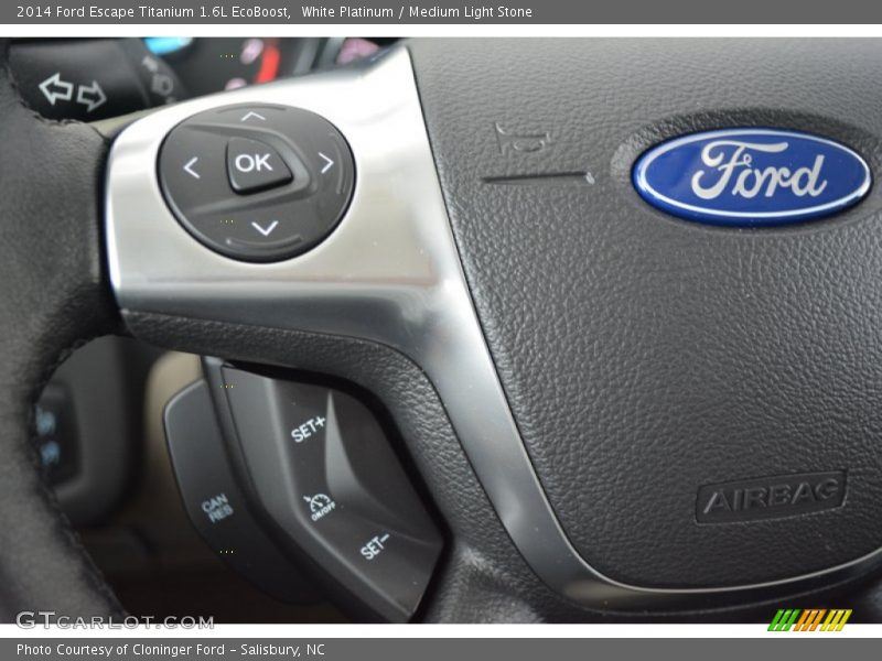 White Platinum / Medium Light Stone 2014 Ford Escape Titanium 1.6L EcoBoost