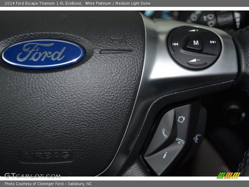 White Platinum / Medium Light Stone 2014 Ford Escape Titanium 1.6L EcoBoost