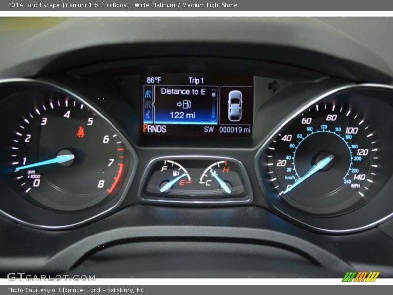 White Platinum / Medium Light Stone 2014 Ford Escape Titanium 1.6L EcoBoost