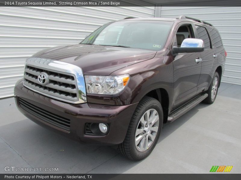 Sizzling Crimson Mica / Sand Beige 2014 Toyota Sequoia Limited