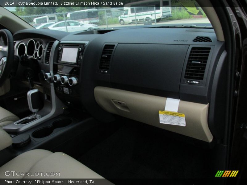 Sizzling Crimson Mica / Sand Beige 2014 Toyota Sequoia Limited