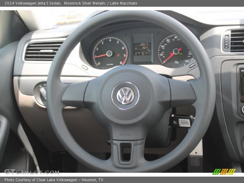 Moonrock Silver Metallic / Latte Macchiato 2014 Volkswagen Jetta S Sedan