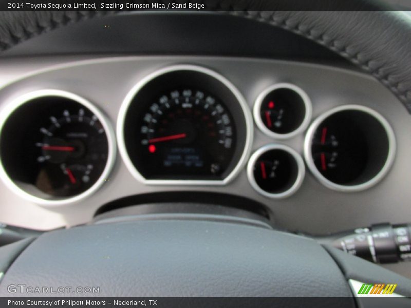 Sizzling Crimson Mica / Sand Beige 2014 Toyota Sequoia Limited