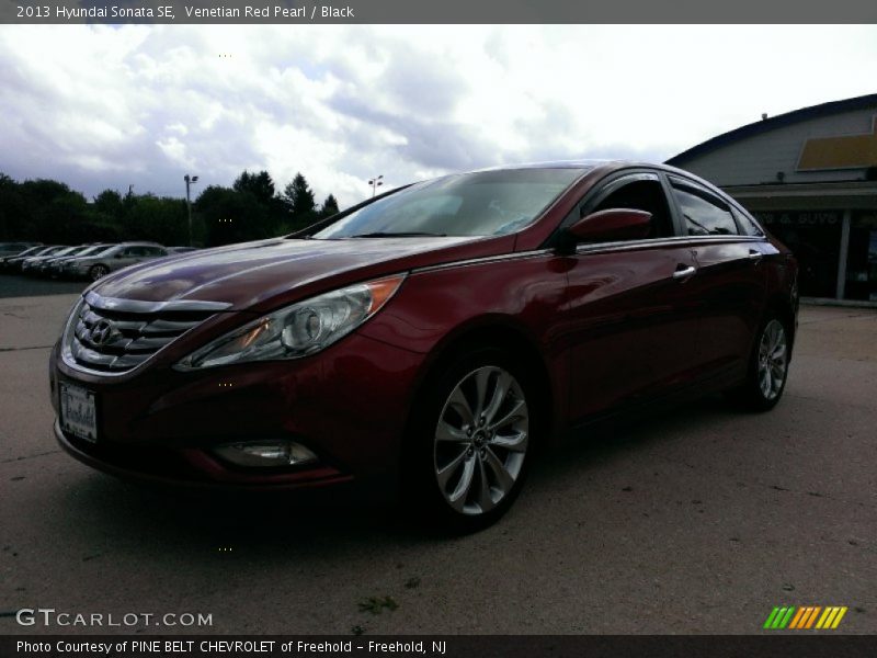 Venetian Red Pearl / Black 2013 Hyundai Sonata SE