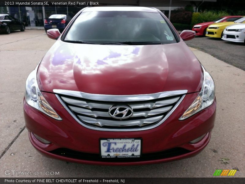 Venetian Red Pearl / Black 2013 Hyundai Sonata SE