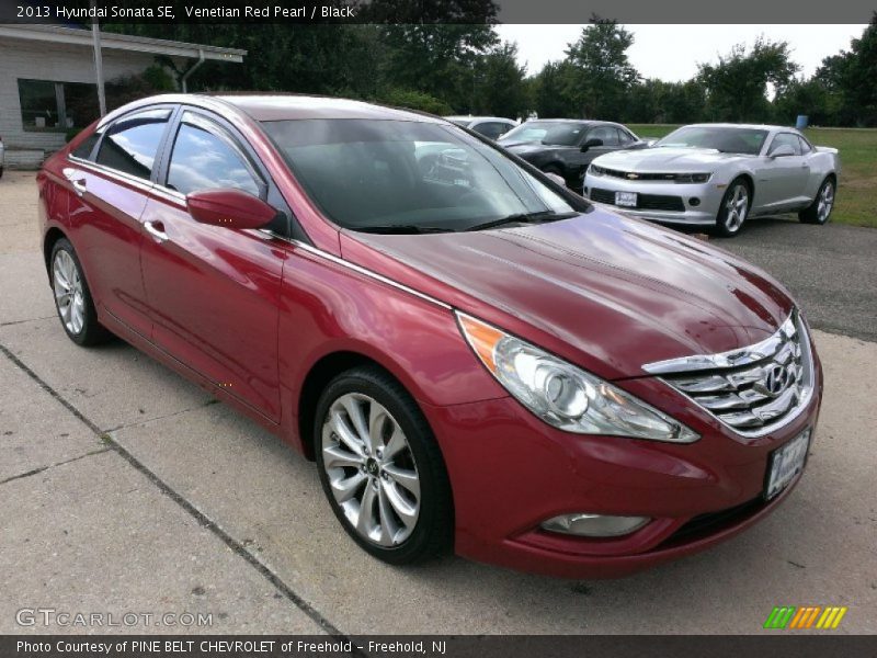 Venetian Red Pearl / Black 2013 Hyundai Sonata SE