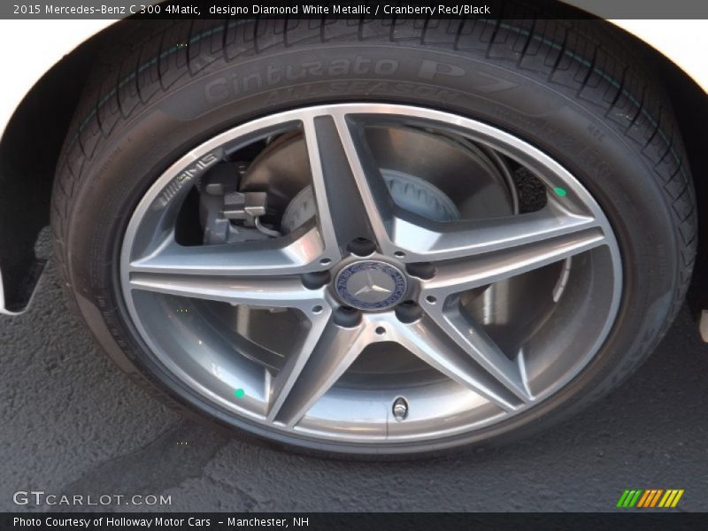 designo Diamond White Metallic / Cranberry Red/Black 2015 Mercedes-Benz C 300 4Matic