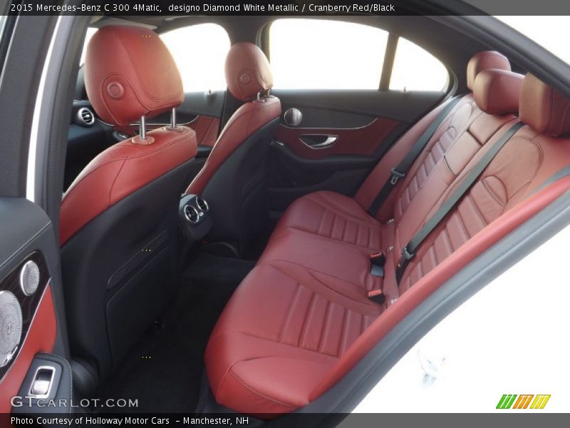 designo Diamond White Metallic / Cranberry Red/Black 2015 Mercedes-Benz C 300 4Matic