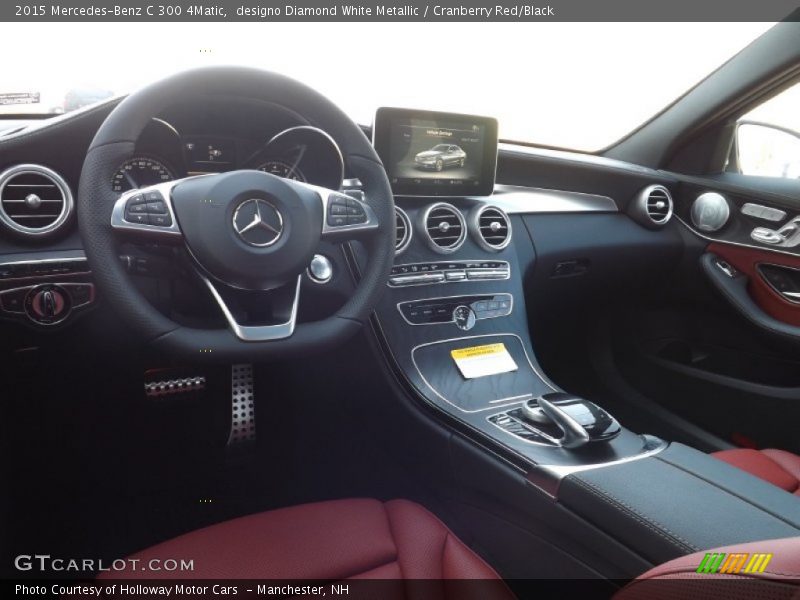 designo Diamond White Metallic / Cranberry Red/Black 2015 Mercedes-Benz C 300 4Matic