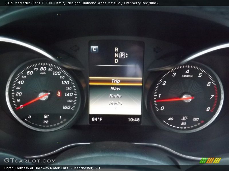 designo Diamond White Metallic / Cranberry Red/Black 2015 Mercedes-Benz C 300 4Matic