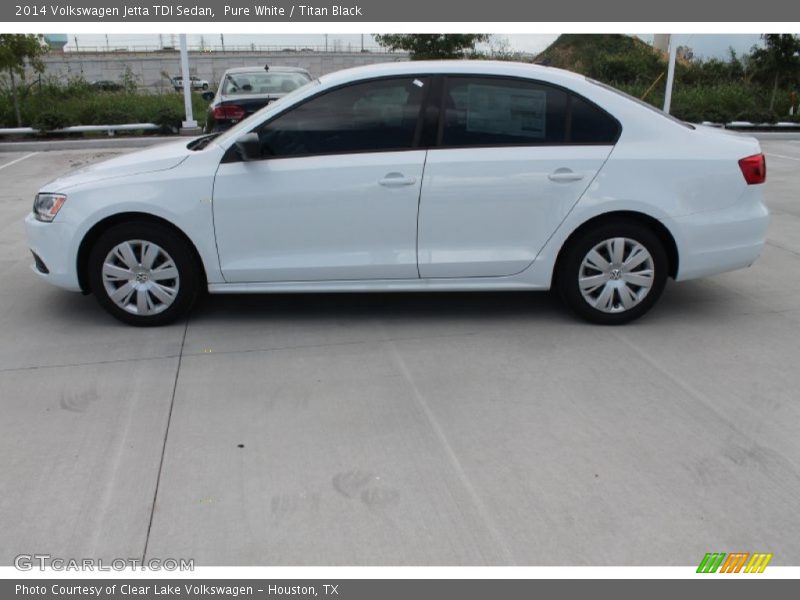 Pure White / Titan Black 2014 Volkswagen Jetta TDI Sedan