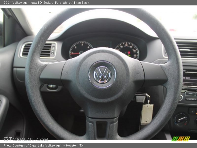 Pure White / Titan Black 2014 Volkswagen Jetta TDI Sedan