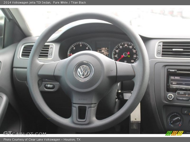 Pure White / Titan Black 2014 Volkswagen Jetta TDI Sedan