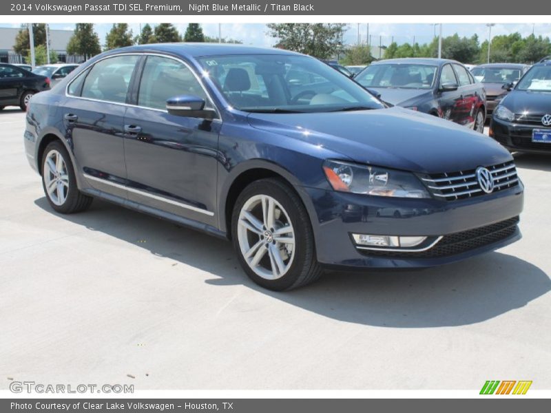Night Blue Metallic / Titan Black 2014 Volkswagen Passat TDI SEL Premium